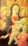 Castello Nativity, Master of the The Virgin Child Surrounded by Four Angels oil on canvas